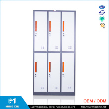 China Mingxiu Low Price 6 Door Metal Cubby Lockers / Steel Locker Cabinet